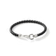 Black Leather Hook Clasp Bracelet