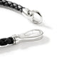 Black Leather Hook Clasp Bracelet