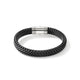 Black Rubber Pusher Clasp Bracelet