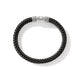 Black Rubber Pusher Clasp Bracelet