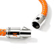 John Hardy Stainless Steel and Orange Rubber Cord Bracelet, 6mm