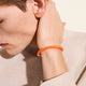 John Hardy Stainless Steel and Orange Rubber Cord Bracelet, 6mm