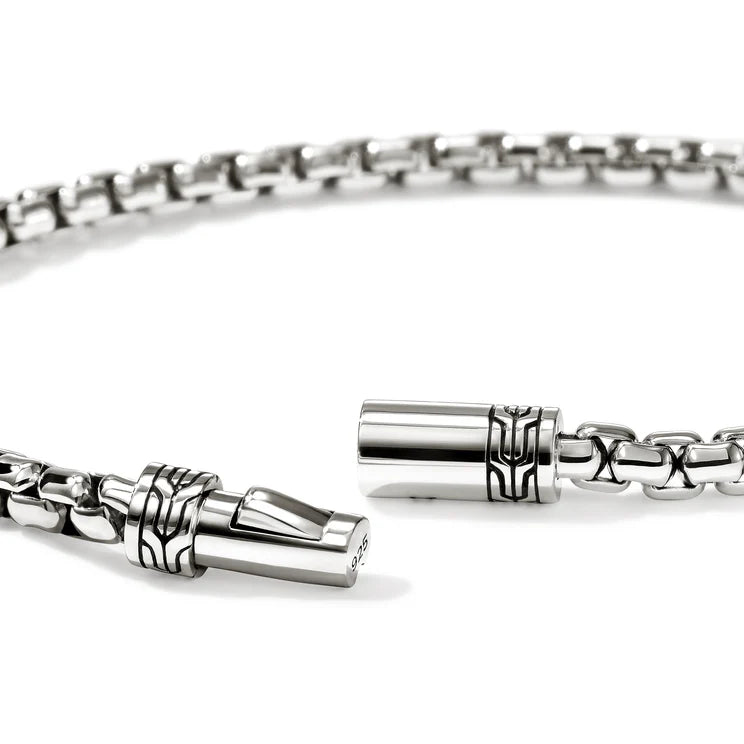 Sterling Silver 3.7MM Box Chain Bracelet