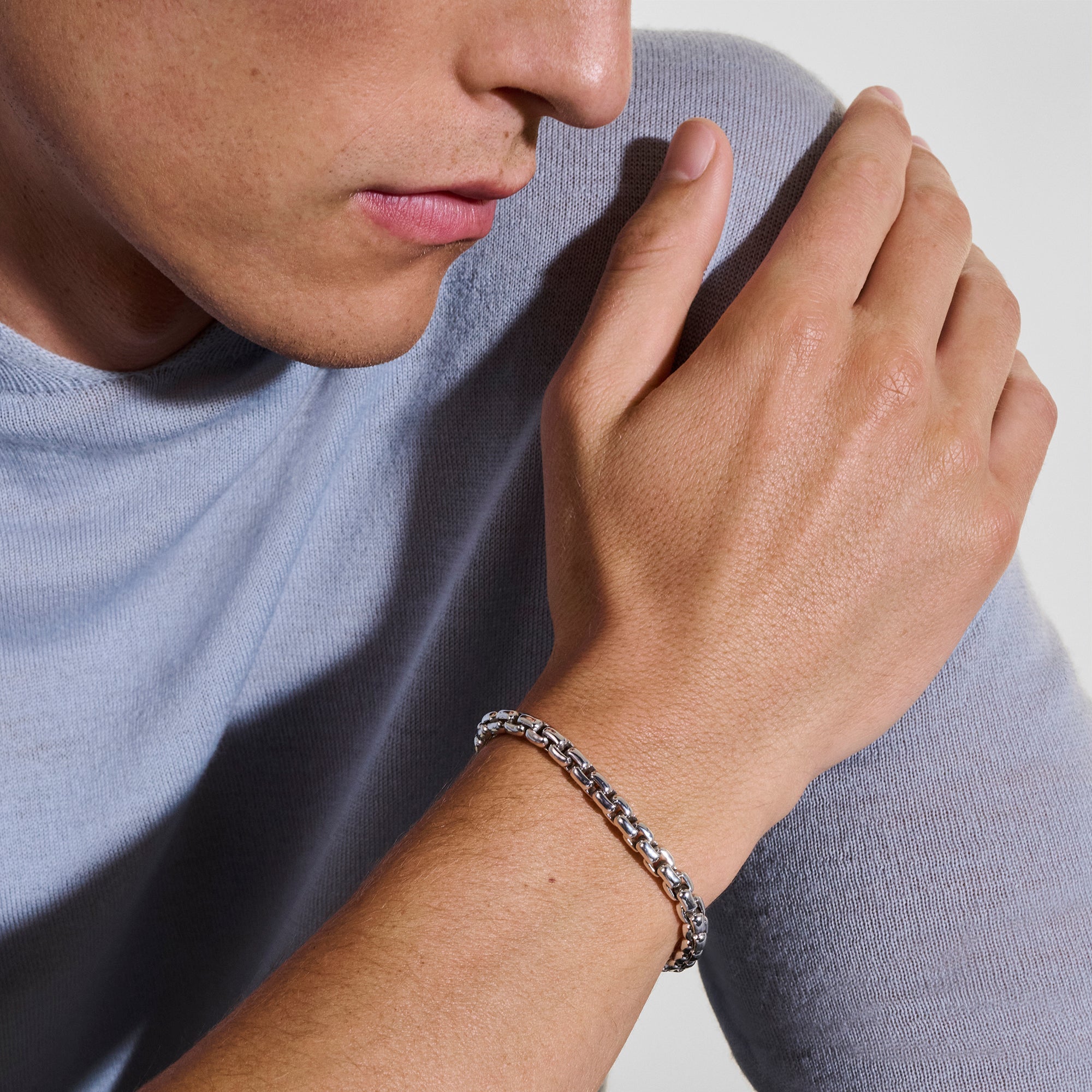 John Hardy Sterling Silver Box Chain Bracelet, 6mm