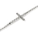John Hardy Sterling Silver Essentials Mini Rolo Chain Cross Bracelet