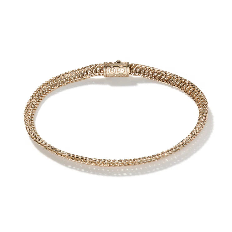 Yellow Gold 4.5MM Icon Chevron Chain Bracelet