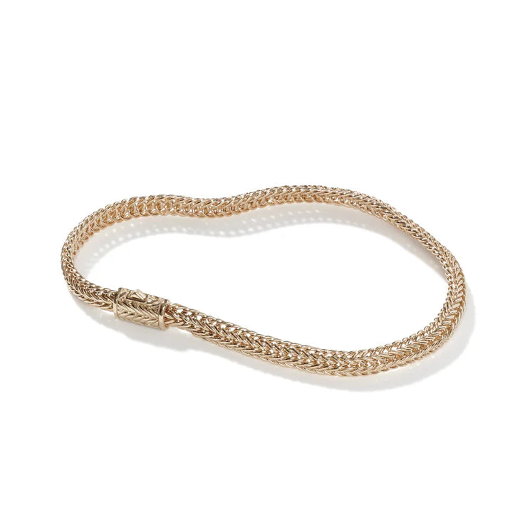 Yellow Gold 4.5MM Icon Chevron Chain Bracelet