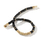Yellow Gold and Treated Black Onyx Beaded Heishi Bracelet