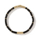 Overhead view of the John Hardy 14K gold Heishi black onyx bracelet