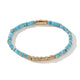 John Hardy 14K yellow gold Heishi bracelet with turquoise, front view