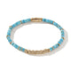 Yellow Gold and Treated Turquoise Beaded Heishi Bracelet