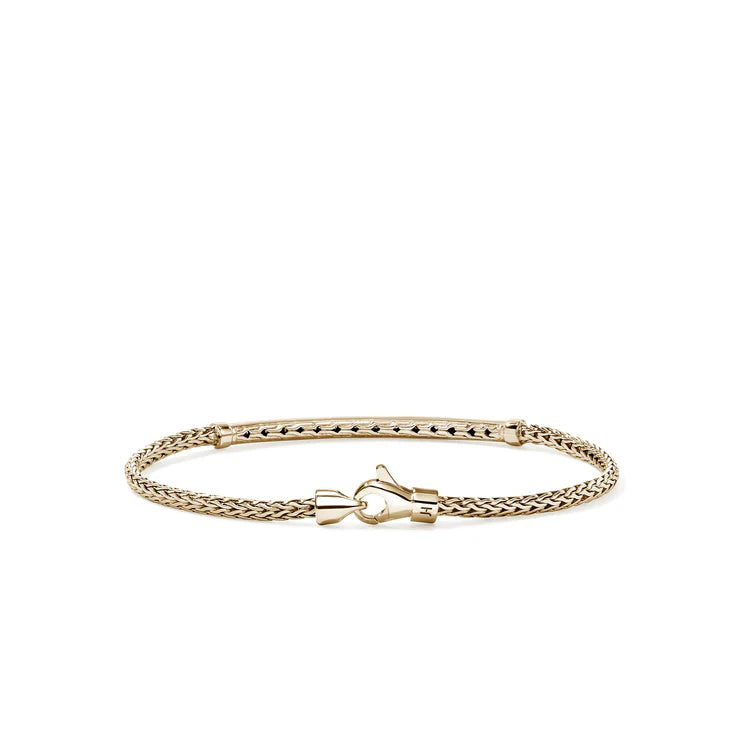 Yellow Gold Chain and Pave Diamond Bracelet