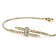 John Hardy 14K Yellow Gold Spear Station Bracelet with Diamonds