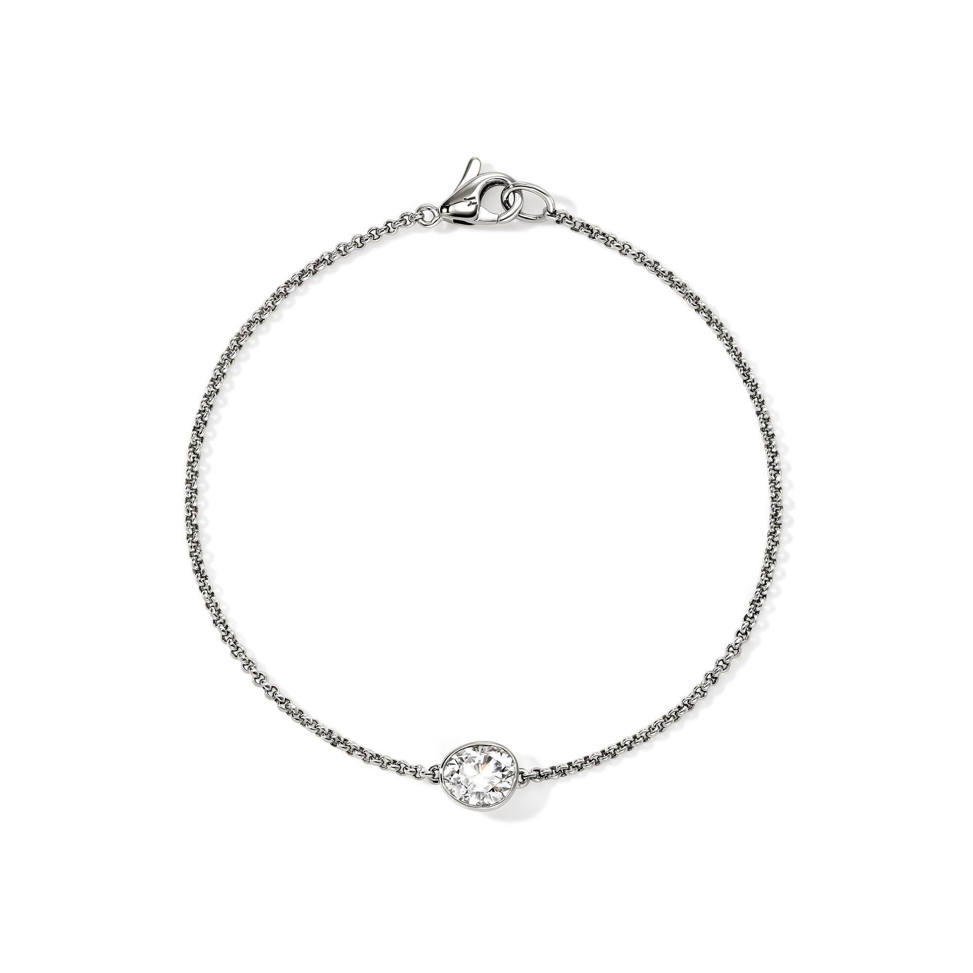 John Hardy Sterling Silver Lovestruck Bracelet with Lab Grown Diamond, 0.75 ctw