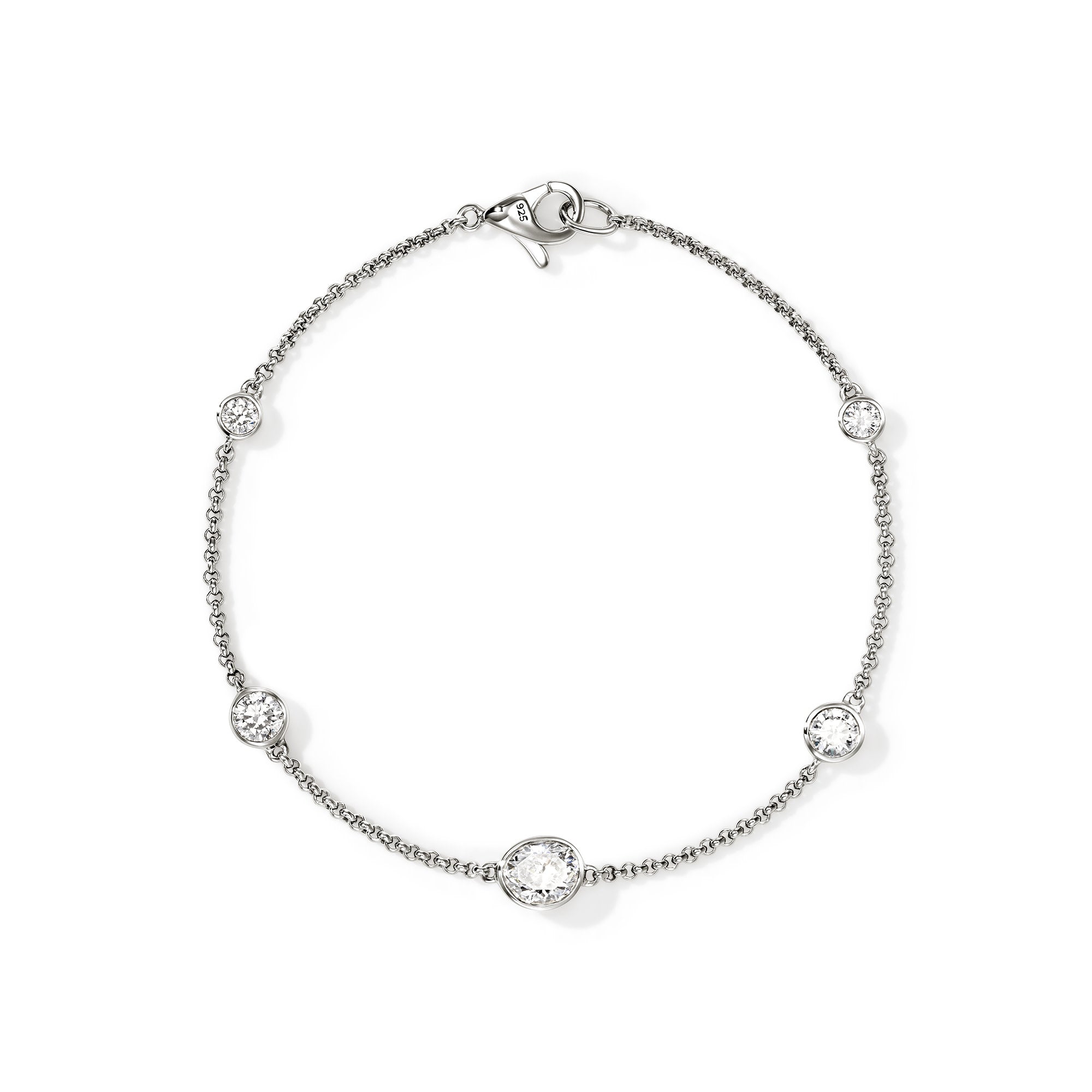 John Hardy Sterling Silver Lovestruck Station Bracelet with Lab Grown Diamonds, 1.45 ctw