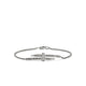Sterling Silver Diamond Station Spear Bracelet