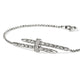 Sterling Silver Diamond Station Spear Bracelet