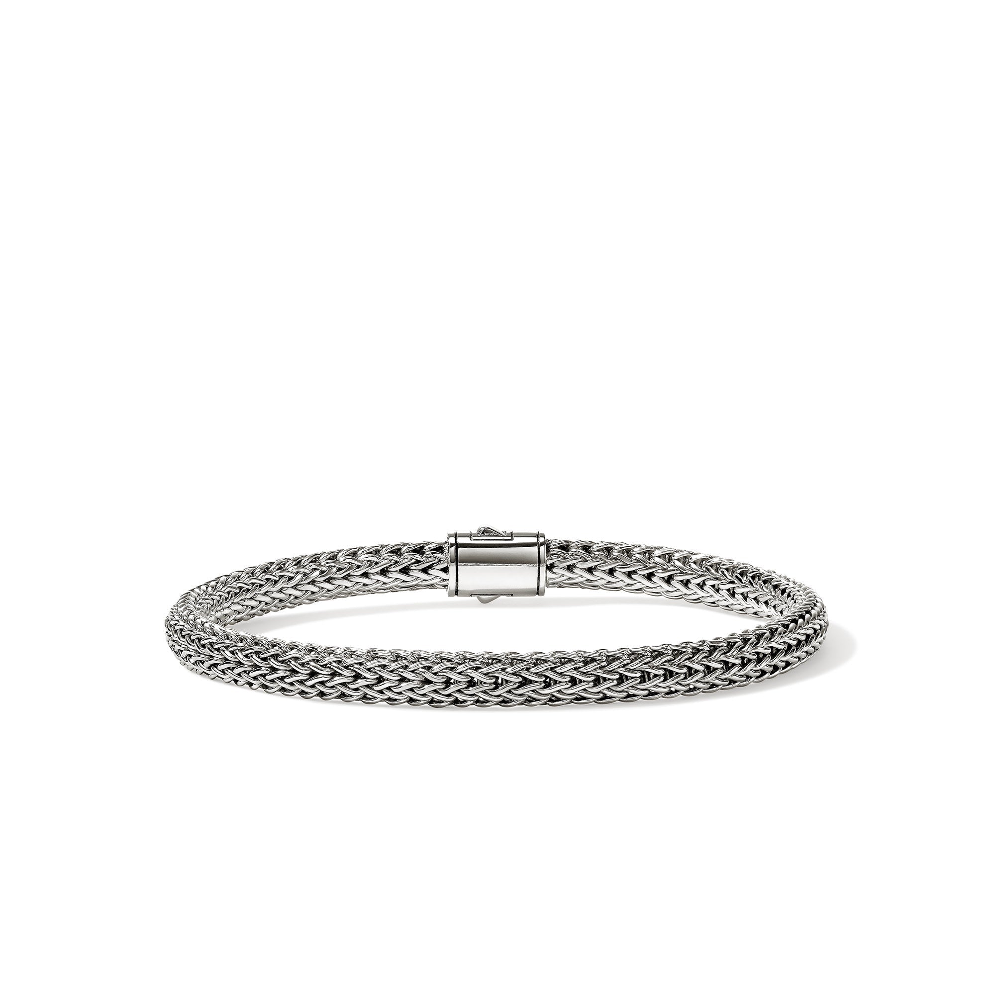John Hardy Sterling Silver Icon Bracelet with Pave Diamonds, 5mm