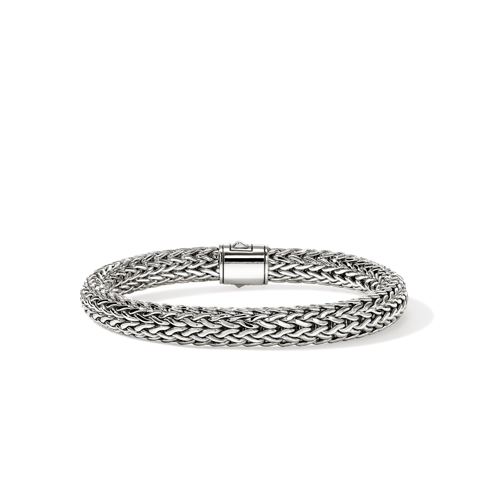 John Hardy Sterling Silver Icon Bracelet with Pave Diamonds, 7.5mm