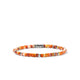 Sterling Silver Orange Heishi Beaded Bracelet