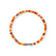 Sterling Silver Orange Heishi Beaded Bracelet