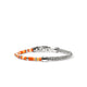 Sterling Silver Heishi Chain and Orange Bead Bracelet