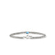 Back view of the John Hardy Heishi Swiss blue topaz rondel bracelet
