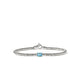 John Hardy sterling silver Heishi rondel bracelet with Swiss blue topaz, front view