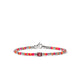 John Hardy sterling silver Heishi gem bracelet with rhodolite, front view