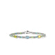 John Hardy sterling silver Heishi gem bracelet with peridot and sky blue topaz, front view