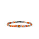 John Hardy sterling silver Heishi gem bracelet with orange citrine, front view