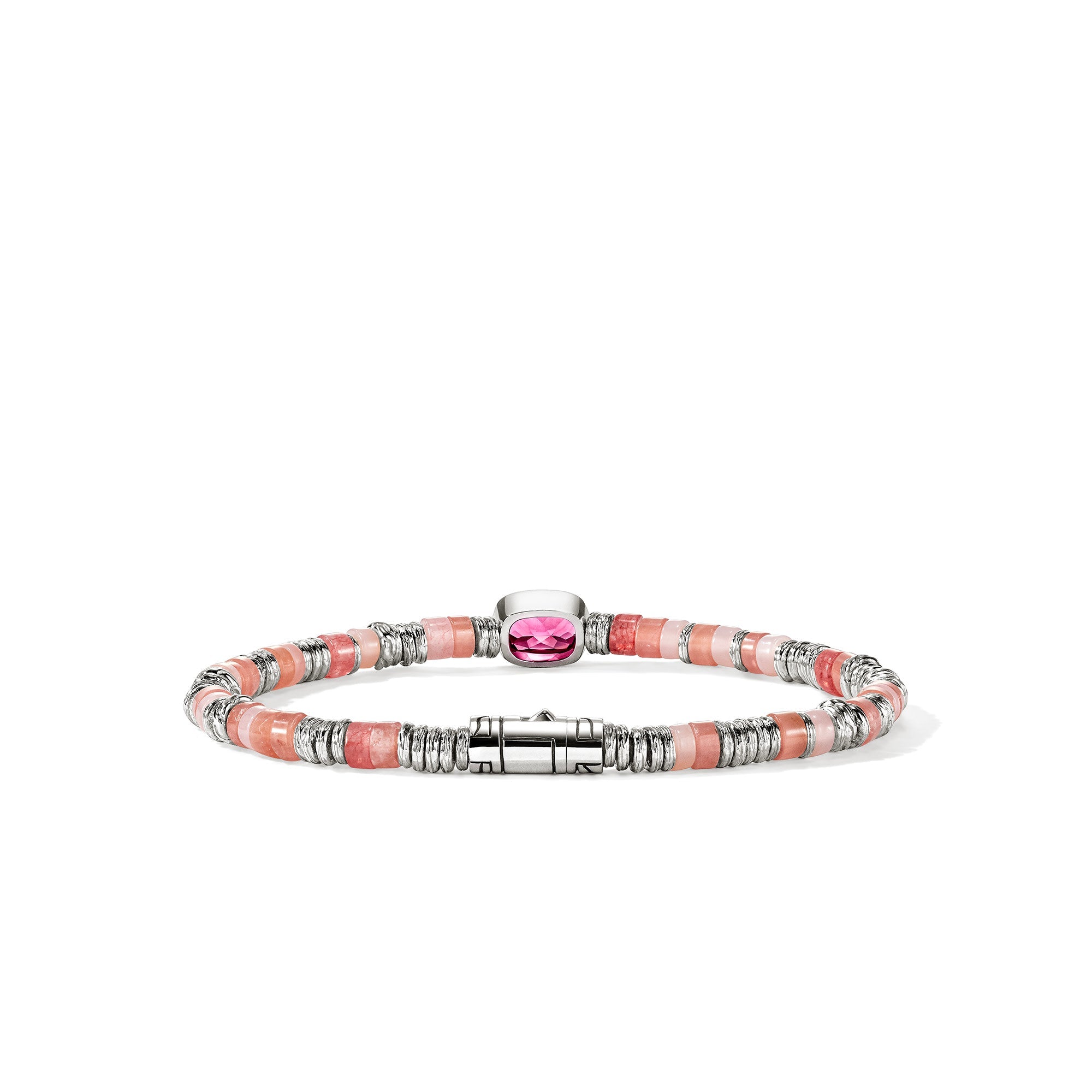 Back view of the John Hardy Heishi rhodolite bracelet