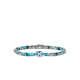 John Hardy sterling silver Heishi gem bracelet with Swiss blue topaz, front view