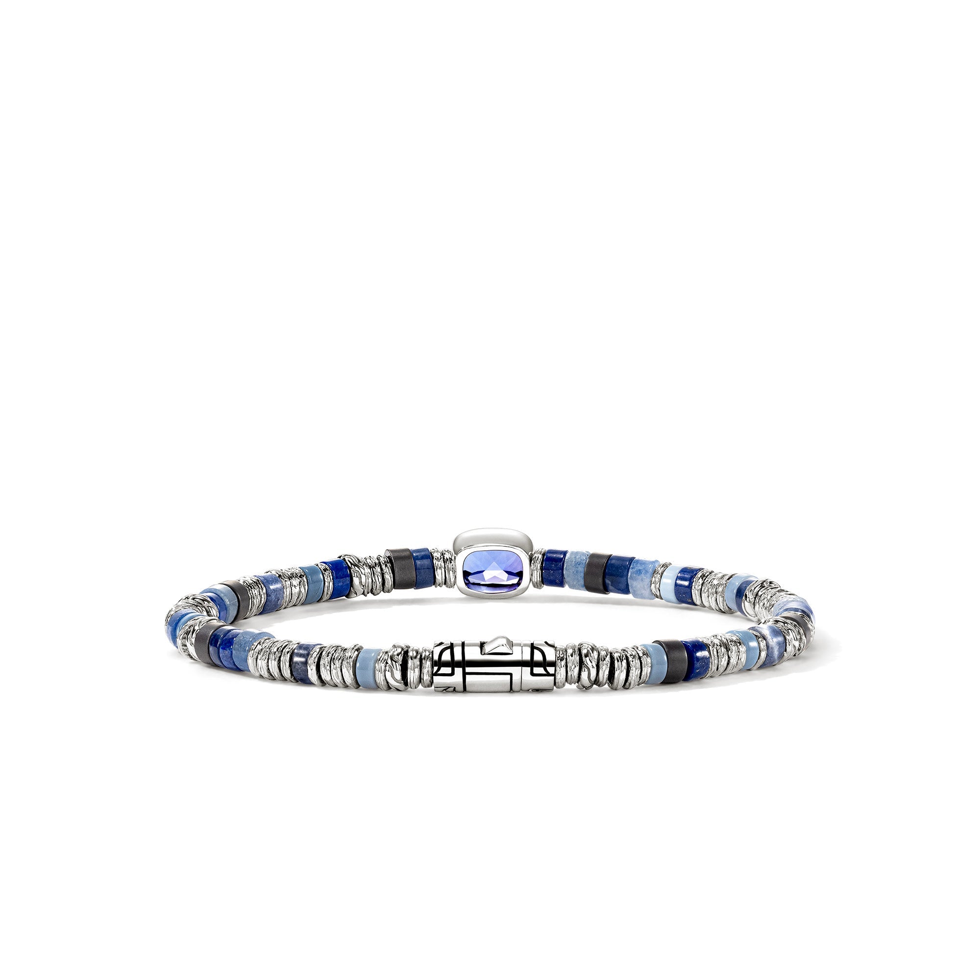 Back view of the John Hardy Heishi tanzanite bracelet