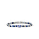 John Hardy sterling silver Heishi gem bracelet with tanzanite, front view