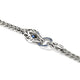 Sterling Silver and Blue Sapphire Naga Chain Bracelet