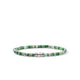 John Hardy sterling silver Heishi bracelet with emeralds and hardstones, front view