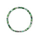 Overhead view of the John Hardy Heishi emerald and hardstone bracelet