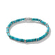 John Hardy sterling silver Heishi bracelet with turquoise, front view