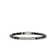 John Hardy men's sterling silver Heishi bracelet with black onyx and hematite, front view