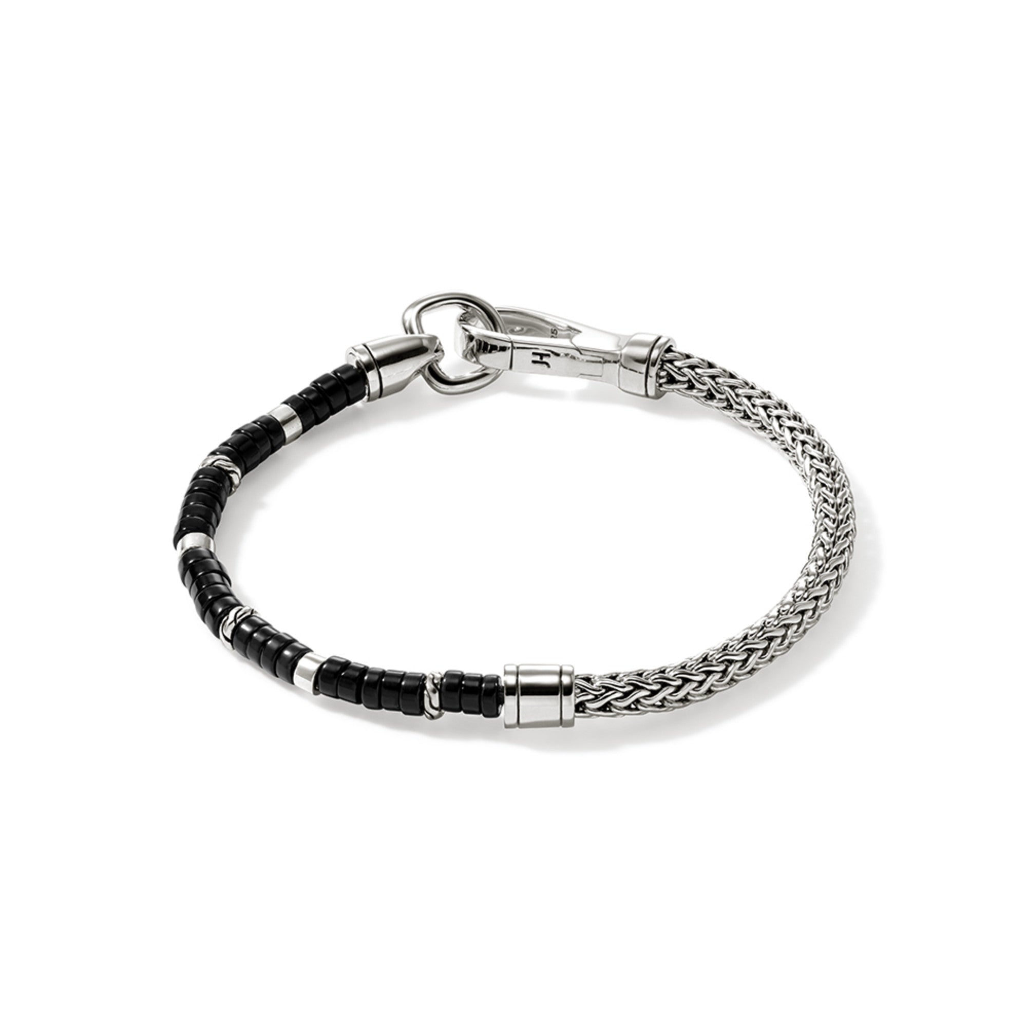 Black Onyx Heishi Chain Bracelet