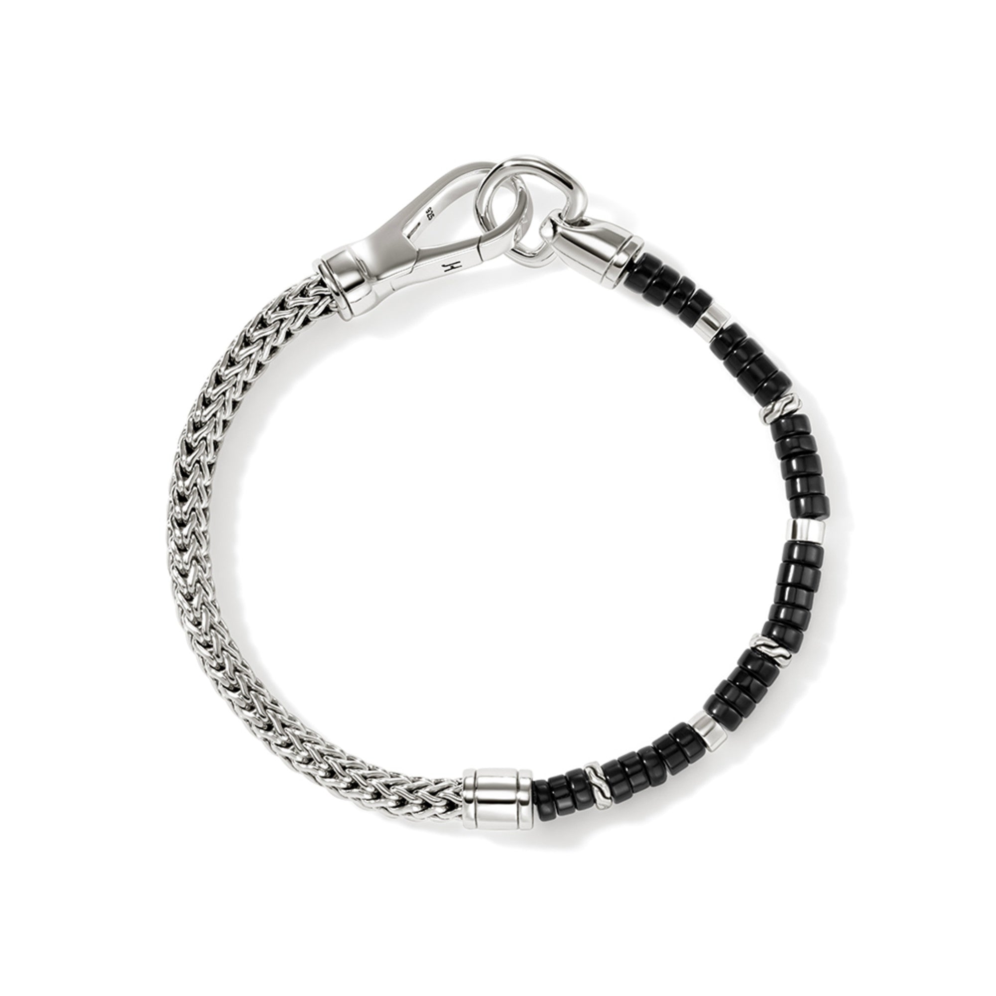 Black Onyx Heishi Chain Bracelet