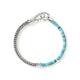 Overhead view of the John Hardy Heishi turquoise chain bracelet