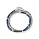 Men's Sterling Silver Heishi Chain and Lapis Lazuli Wrap Bracelet