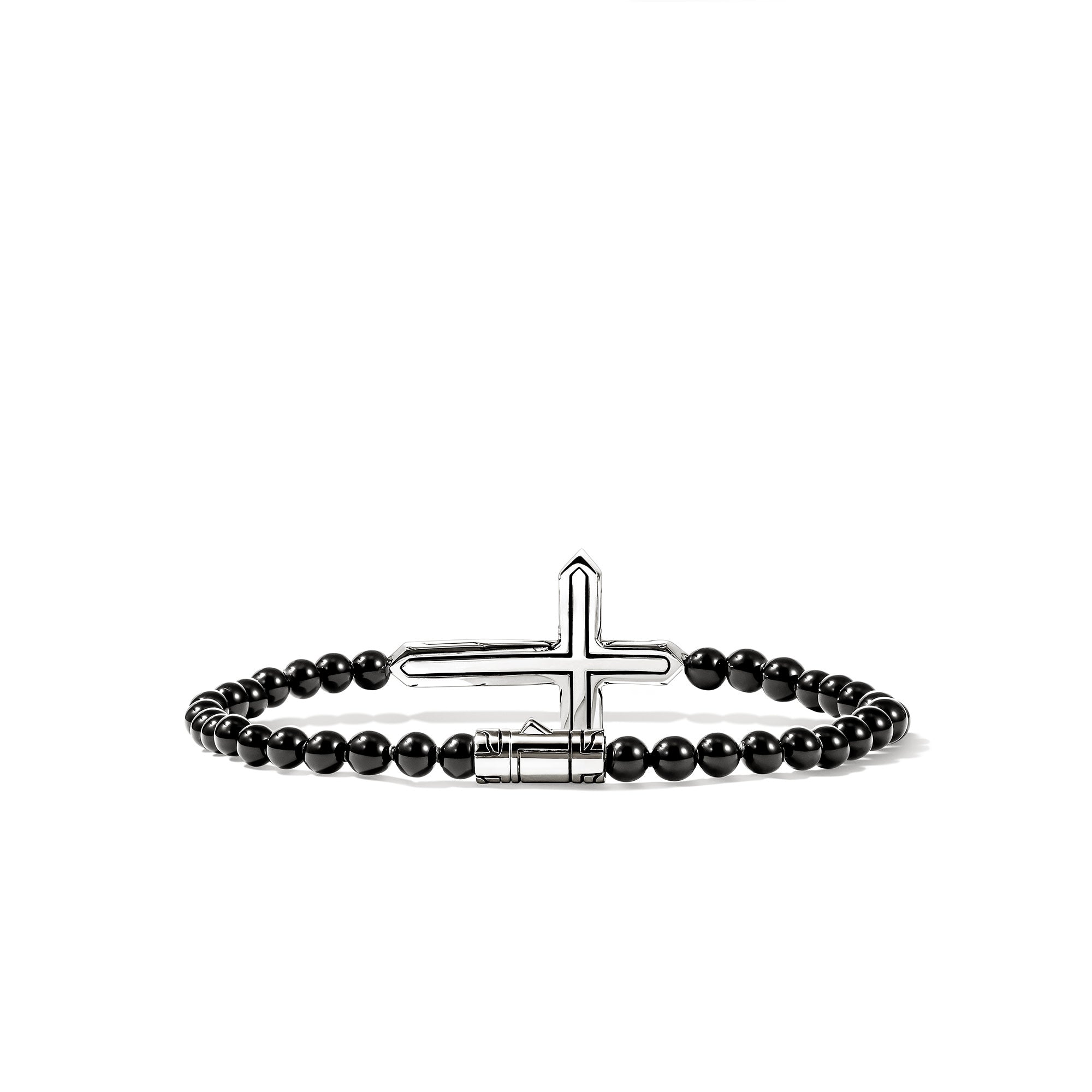 Men's Icon 50 Cross Bracelet with Black Onyx