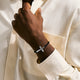 Men's Icon 50 Cross Bracelet with Black Onyx