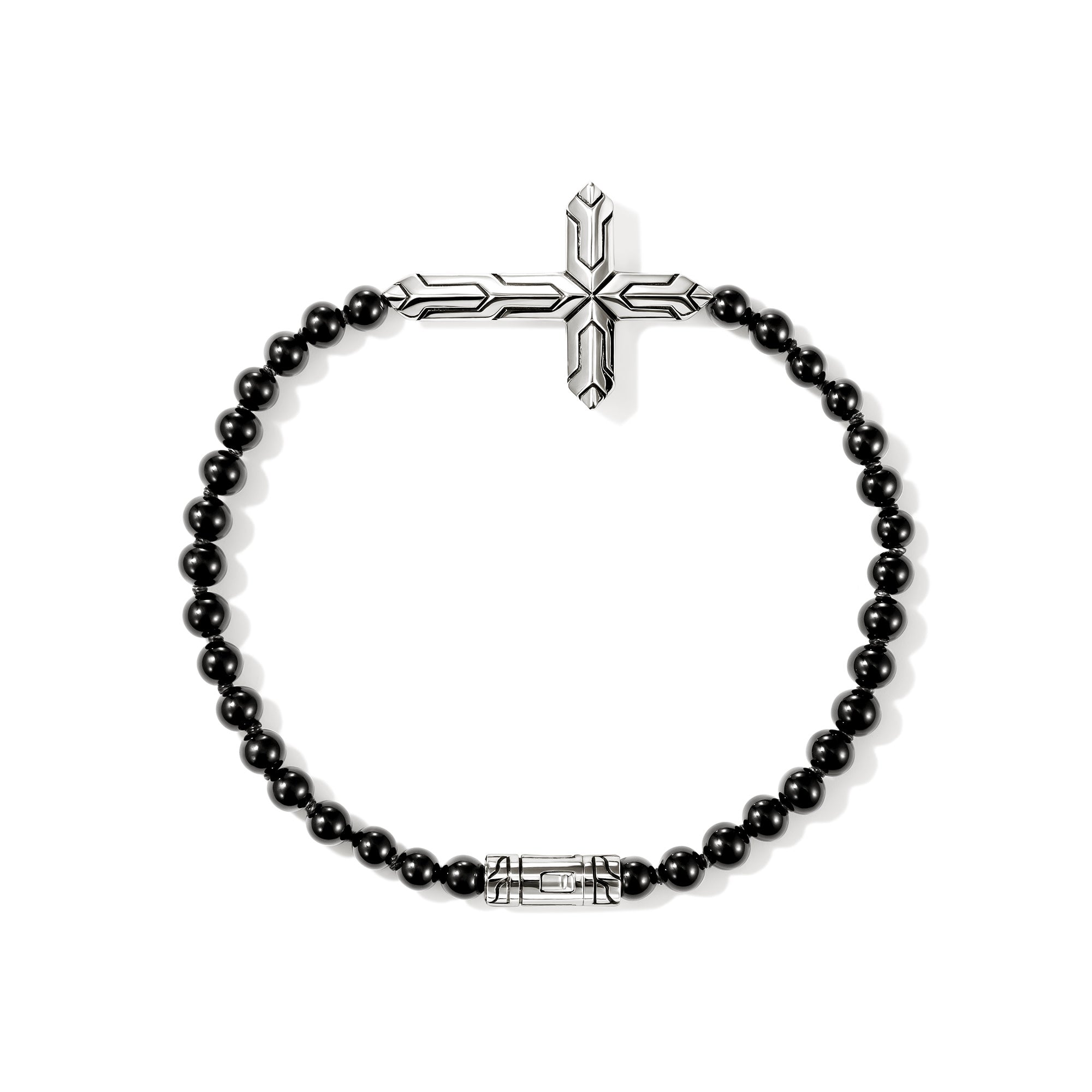 Men's Icon 50 Cross Bracelet with Black Onyx