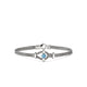 John Hardy Sterling Silver Icon Station Bracelet with Treated Swiss Blue Topaz, 3.6mm