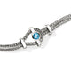 John Hardy Sterling Silver Icon Station Bracelet with Treated Swiss Blue Topaz, 3.6mm