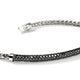 Sterling Silver Woven Chain and Treated Black Sapphire Bracelet